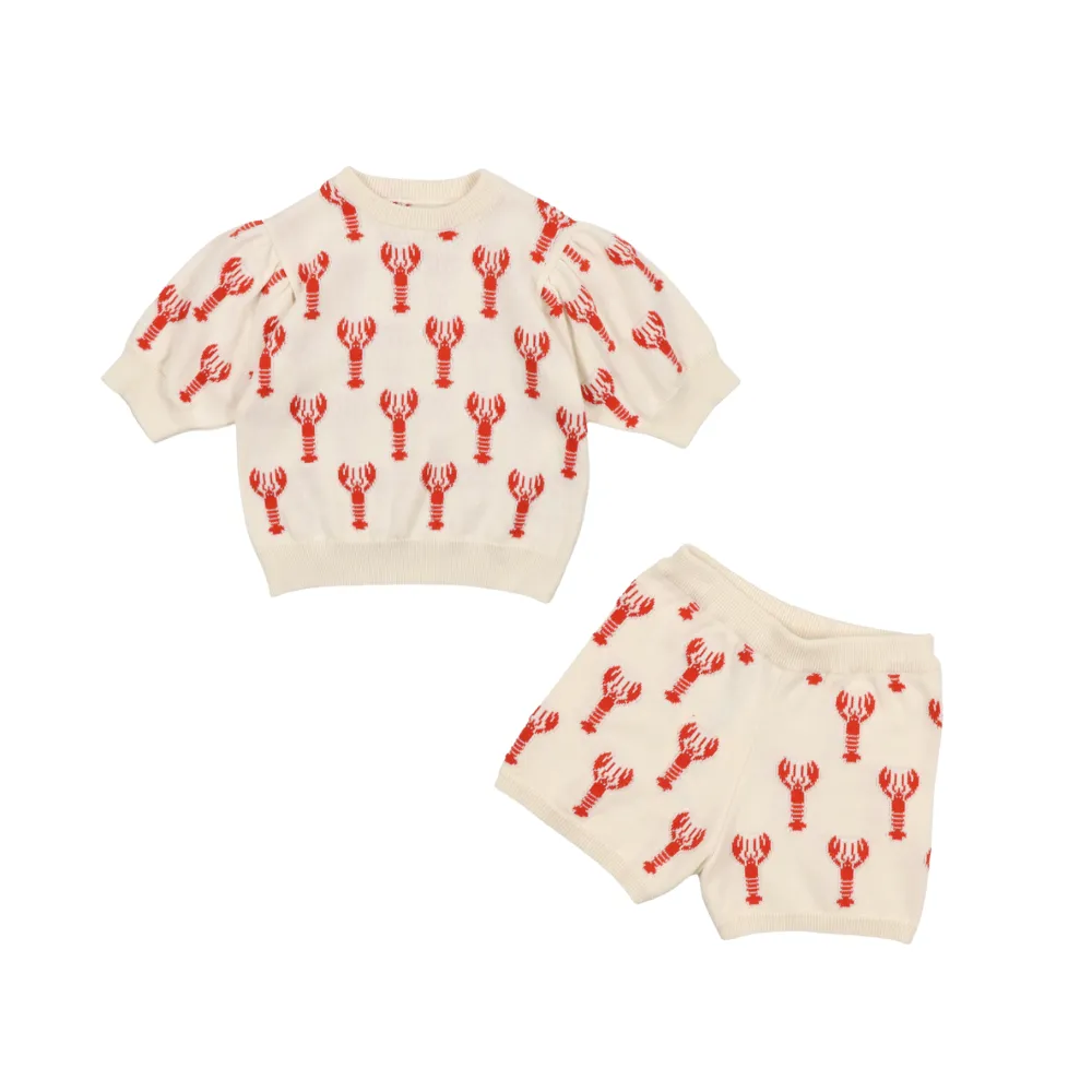 Oia Top & Shorts Set | Lobster Motif