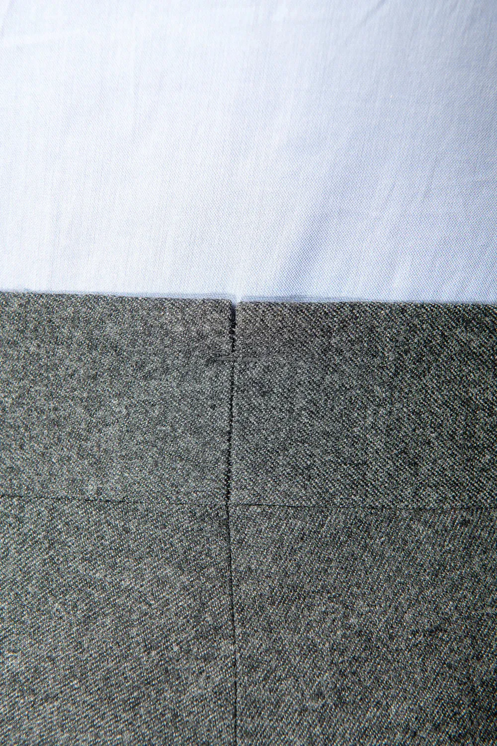 Old Money Black Shirt with Anthracite Flannel Signature Buttoned Gurkha Pant by ITALIAN VEGA®