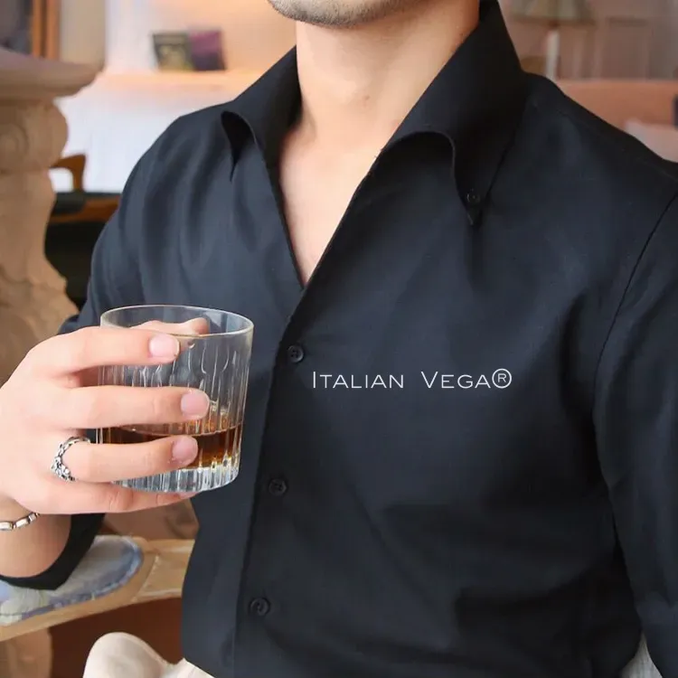 Old Money Black Shirt with Blue Veteran Denim Gurkha Pant by ITALIAN VEGA®