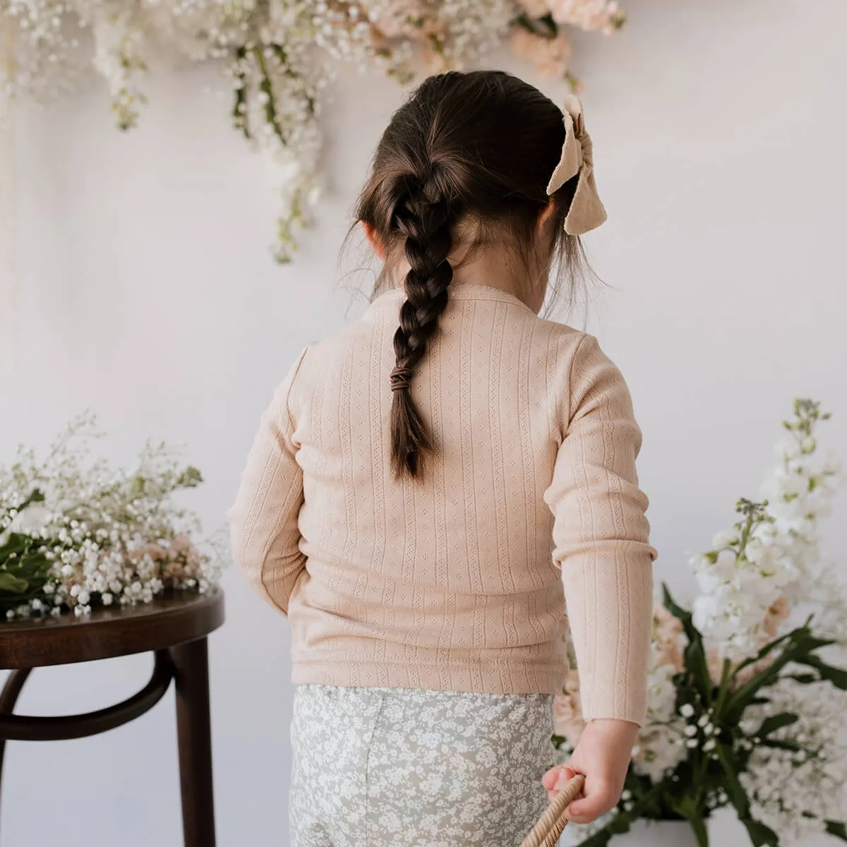 Organic Cotton Pointelle L/S Top - In the Meadow