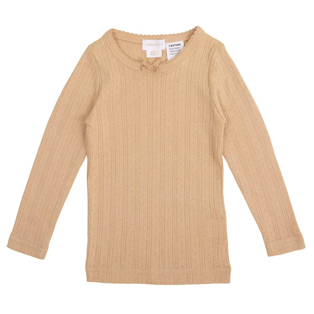 Organic Cotton Pointelle L/S Top - In the Meadow
