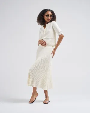 origami knit flowing skirt
