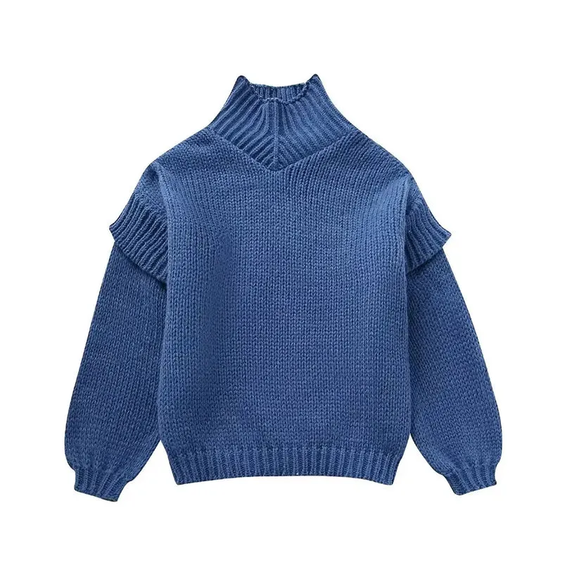 Oversized Daphne Turtleneck Knit Sweater