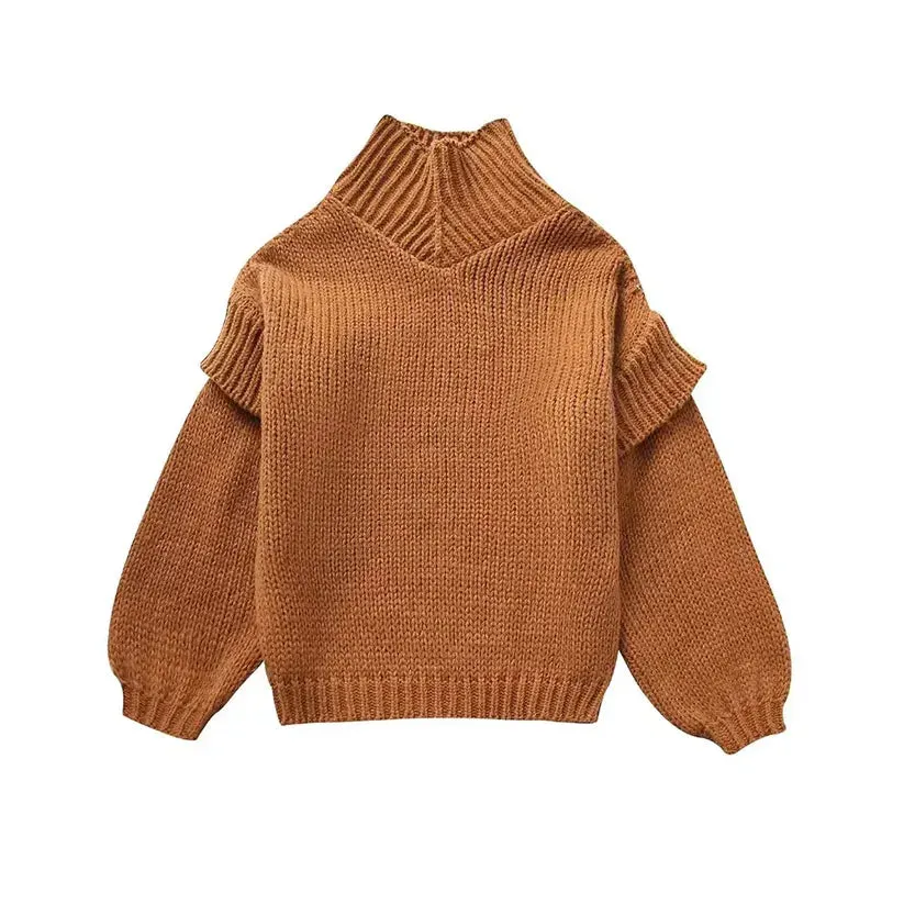 Oversized Daphne Turtleneck Knit Sweater