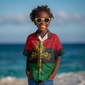 Pan African Ankh Kid Hawaiian Shirt DT02