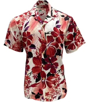 PARADISE FOUND WATERCOLOR HIBISCUS RED