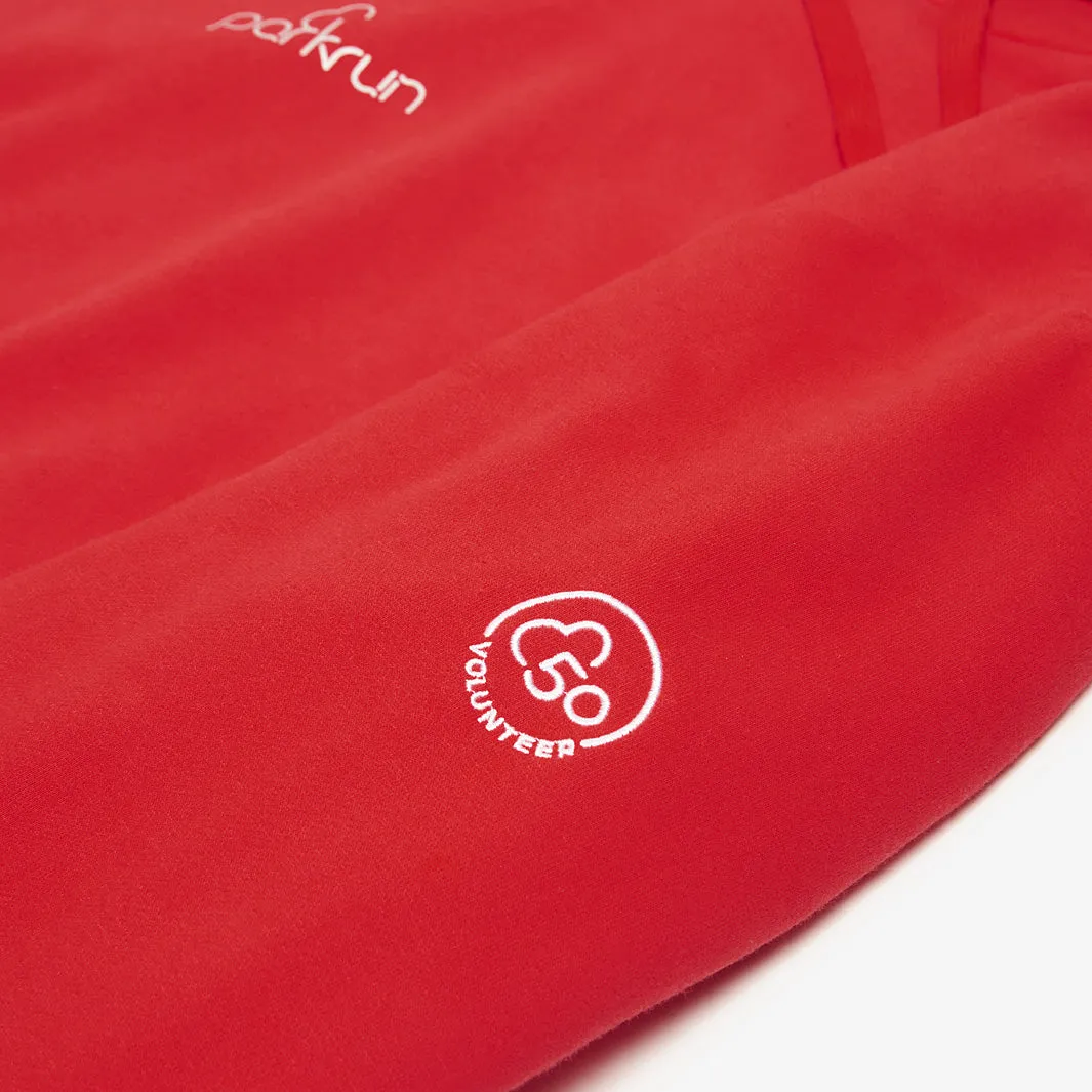parkrun Milestone Women's Volunteer Hoodie 50 - Red