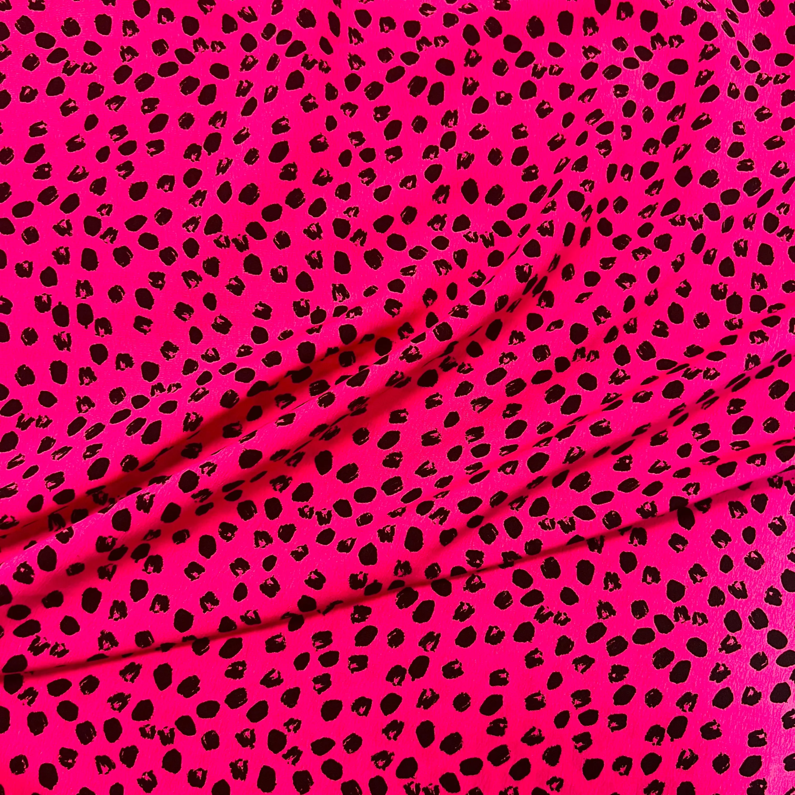 Party Spot Viscose - Cerise