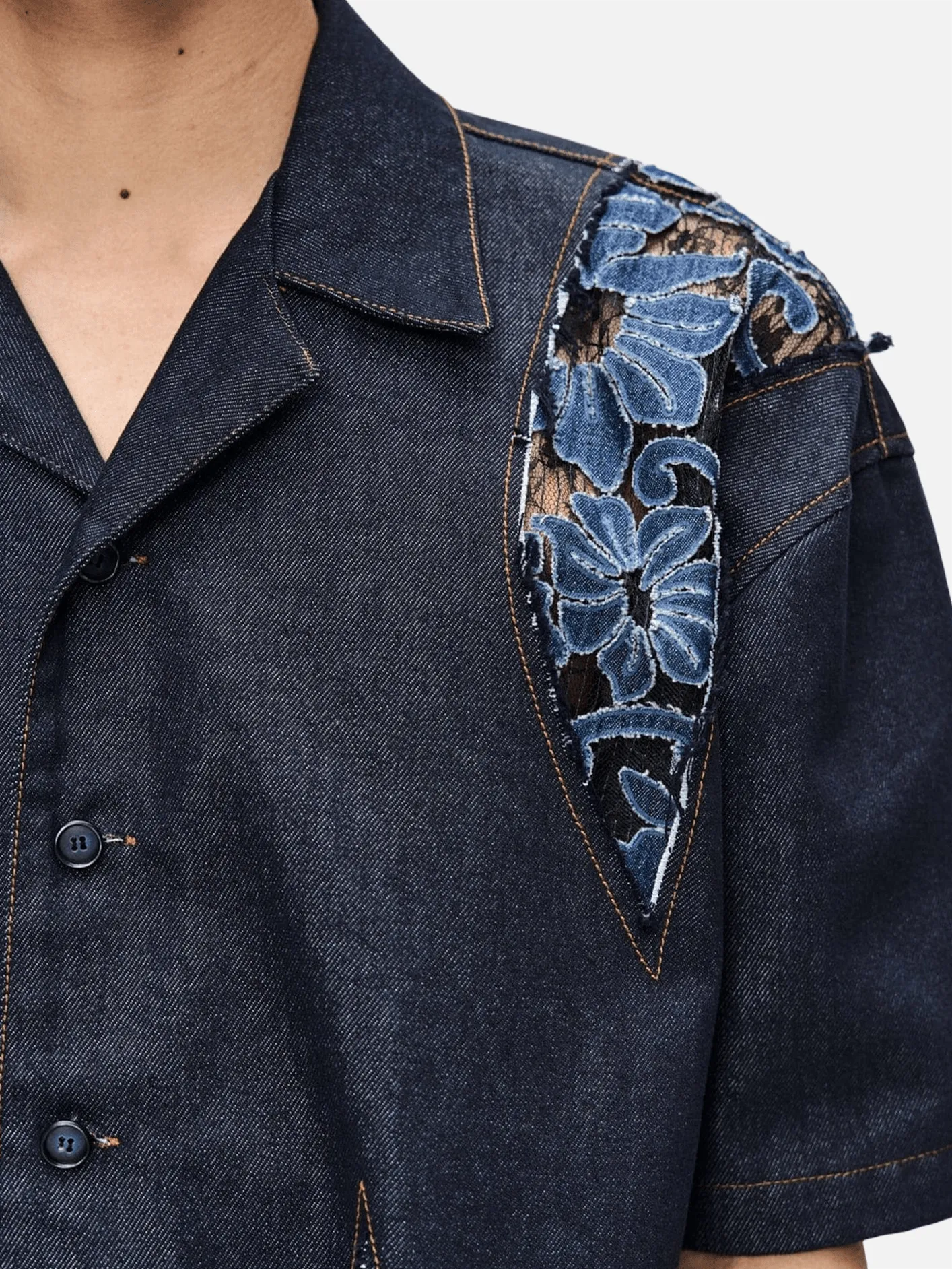 Patchwork Open Collor Shirts - Multi
