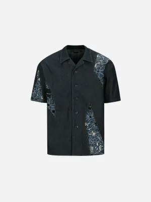 Patchwork Open Collor Shirts - Multi