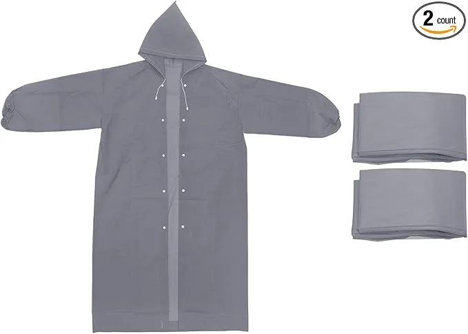 PATIKIL Rain Ponchos, Unisex Survival Raincoats, Reusable Thickened Impermeable Rain Jackets for Hiking Outdoor