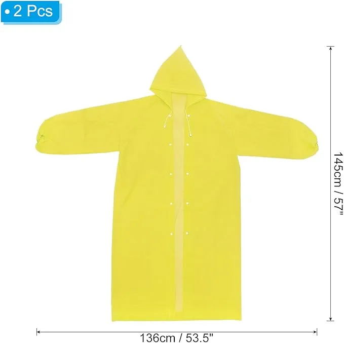 PATIKIL Rain Ponchos, Unisex Survival Raincoats, Reusable Thickened Impermeable Rain Jackets for Hiking Outdoor
