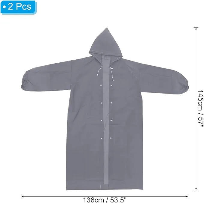 PATIKIL Rain Ponchos, Unisex Survival Raincoats, Reusable Thickened Impermeable Rain Jackets for Hiking Outdoor