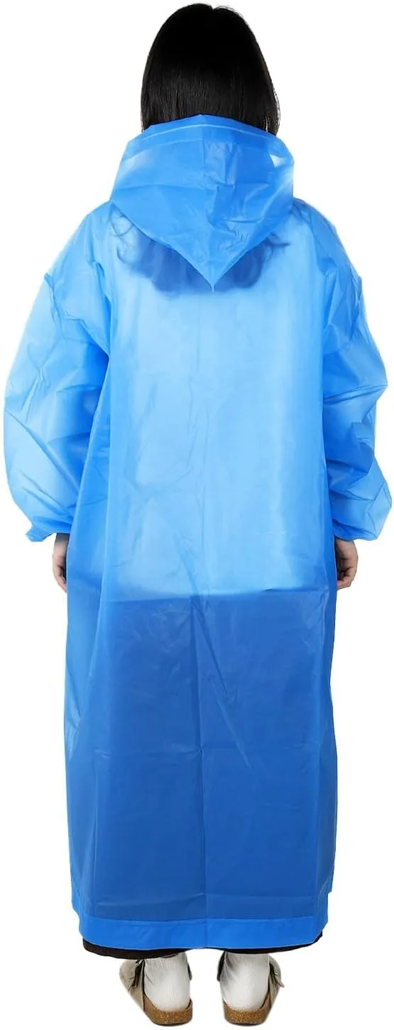 PATIKIL Rain Ponchos, Unisex Survival Raincoats, Reusable Thickened Impermeable Rain Jackets for Hiking Outdoor