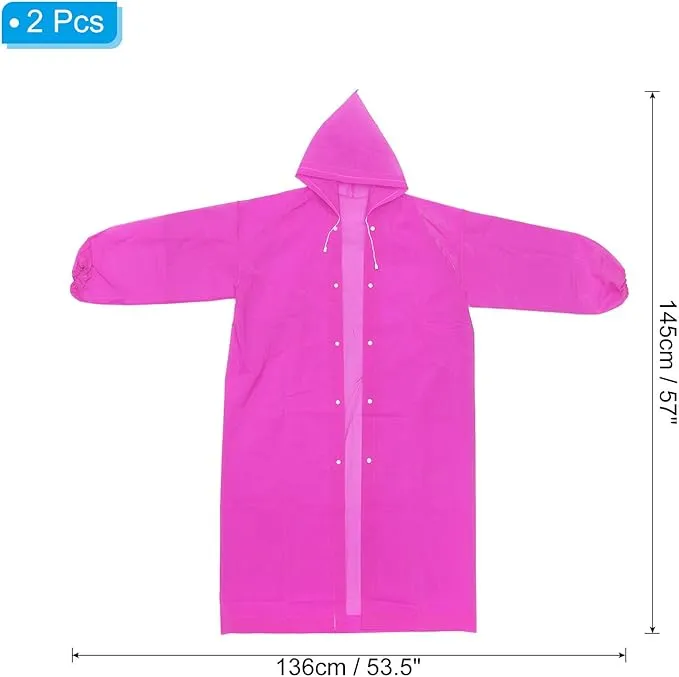 PATIKIL Rain Ponchos, Unisex Survival Raincoats, Reusable Thickened Impermeable Rain Jackets for Hiking Outdoor