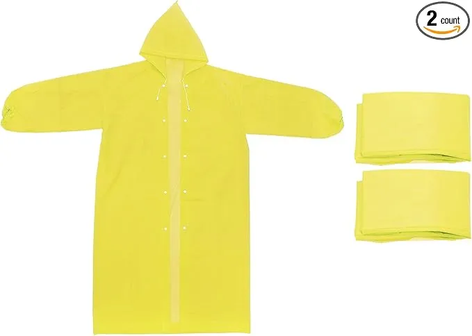 PATIKIL Rain Ponchos, Unisex Survival Raincoats, Reusable Thickened Impermeable Rain Jackets for Hiking Outdoor