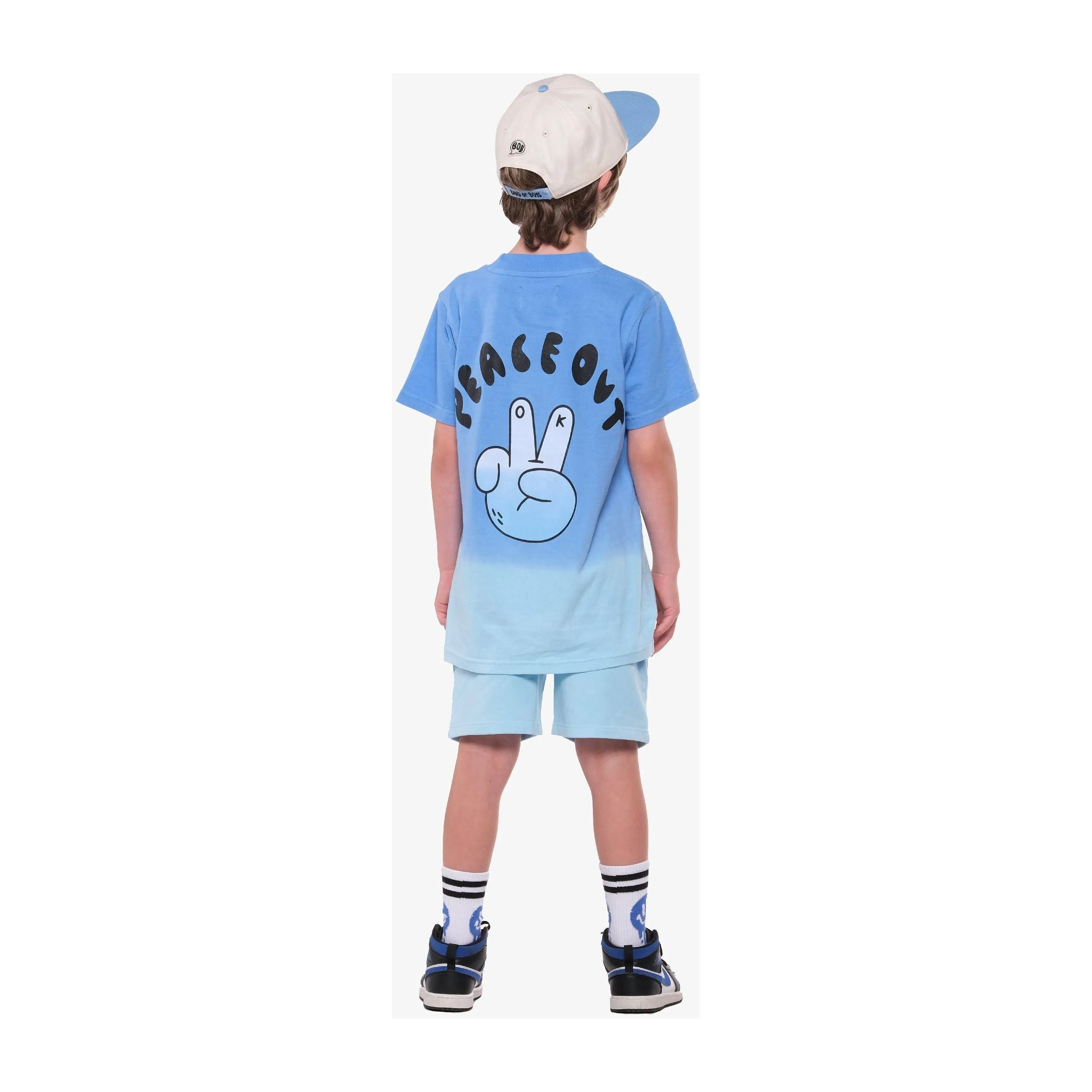 Peace Out Blue Dip-Dye Tee