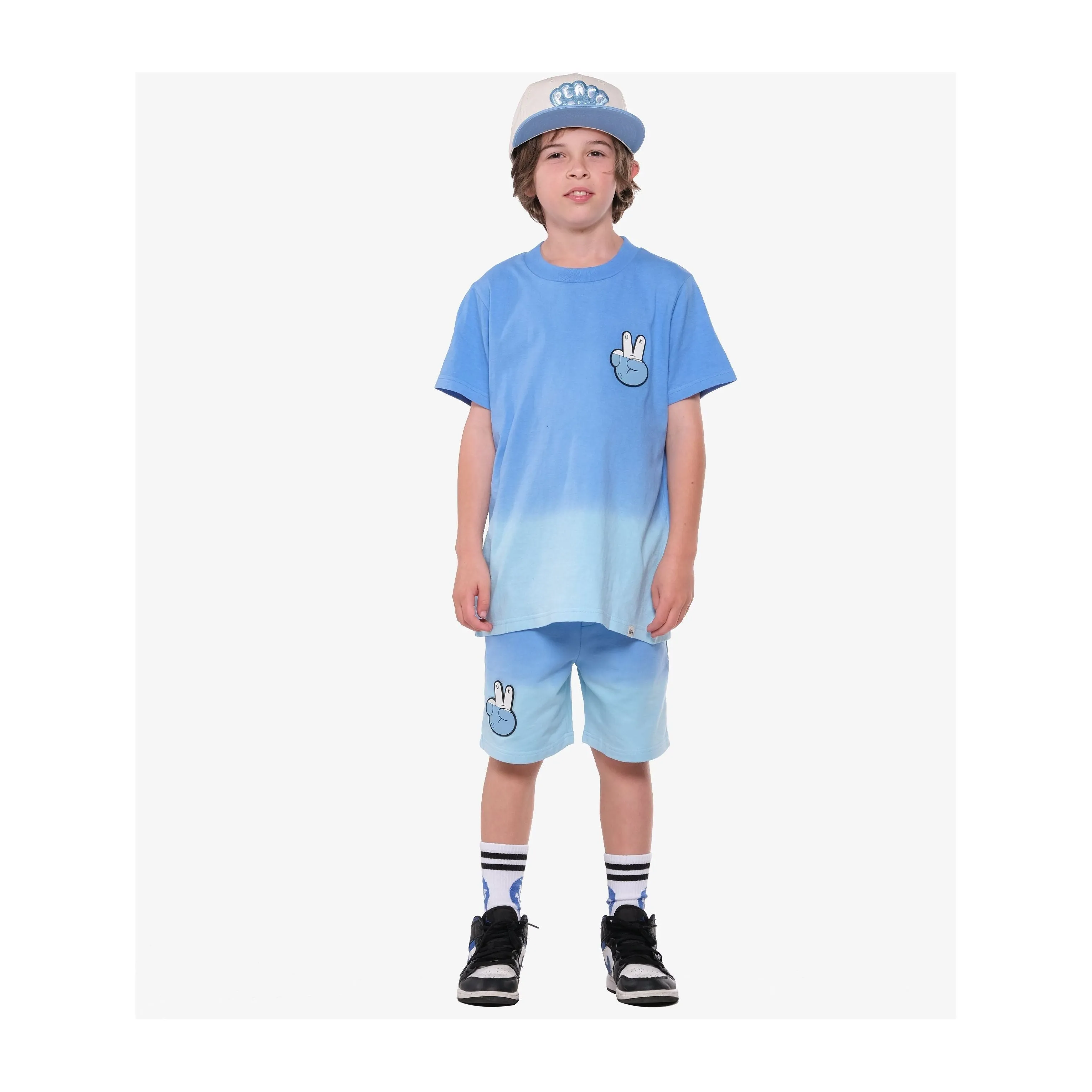 Peace Out Blue Dip-Dye Tee