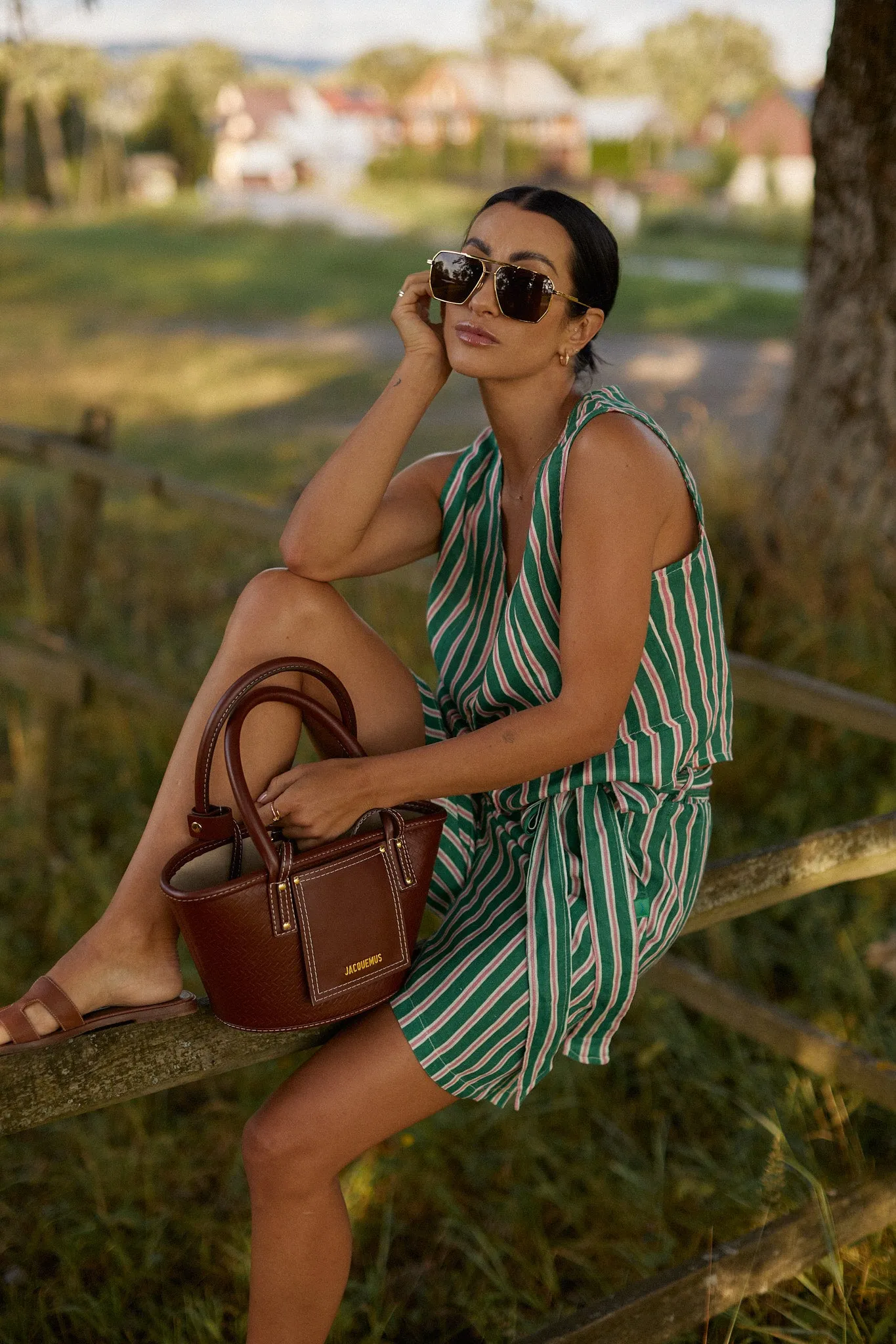 Peppermint linen vest