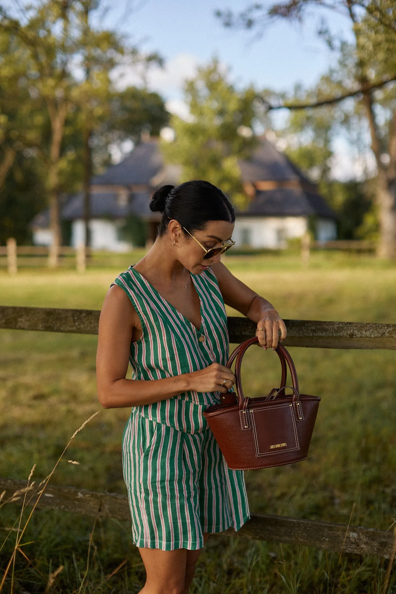 Peppermint linen vest