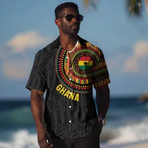 Personalised Ghana African Tribal Mix Kente Patterns Hawaiian Shirt Chest Arm Tattoo LT15