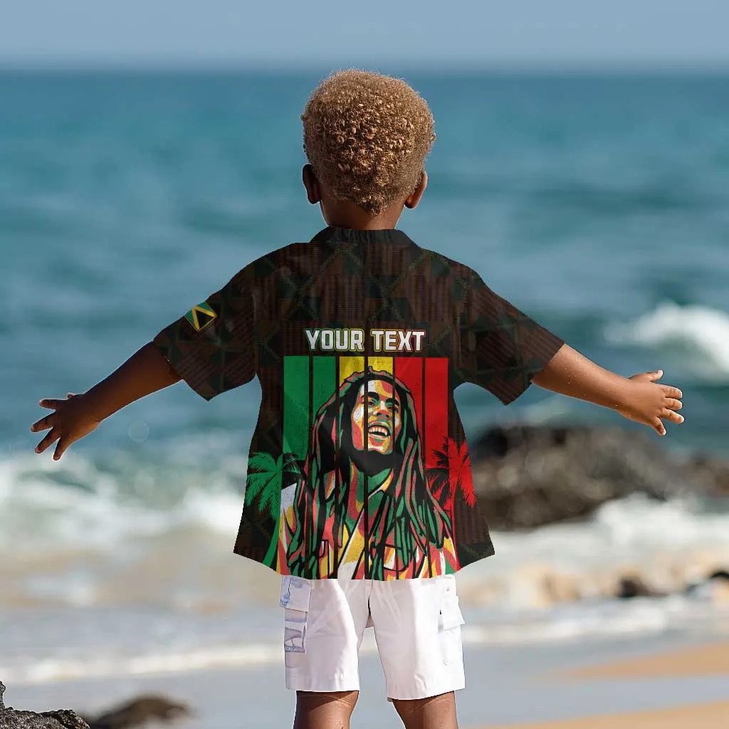 Personalised Jamaica Kid Hawaiian Shirt Reggae Festival Bob Marley Abstract Portrait LT7