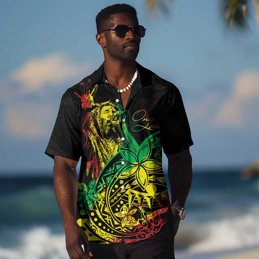 Personalised Jawaiian Reggae Hawaiian Shirt Afro-Polynesian Style LT7