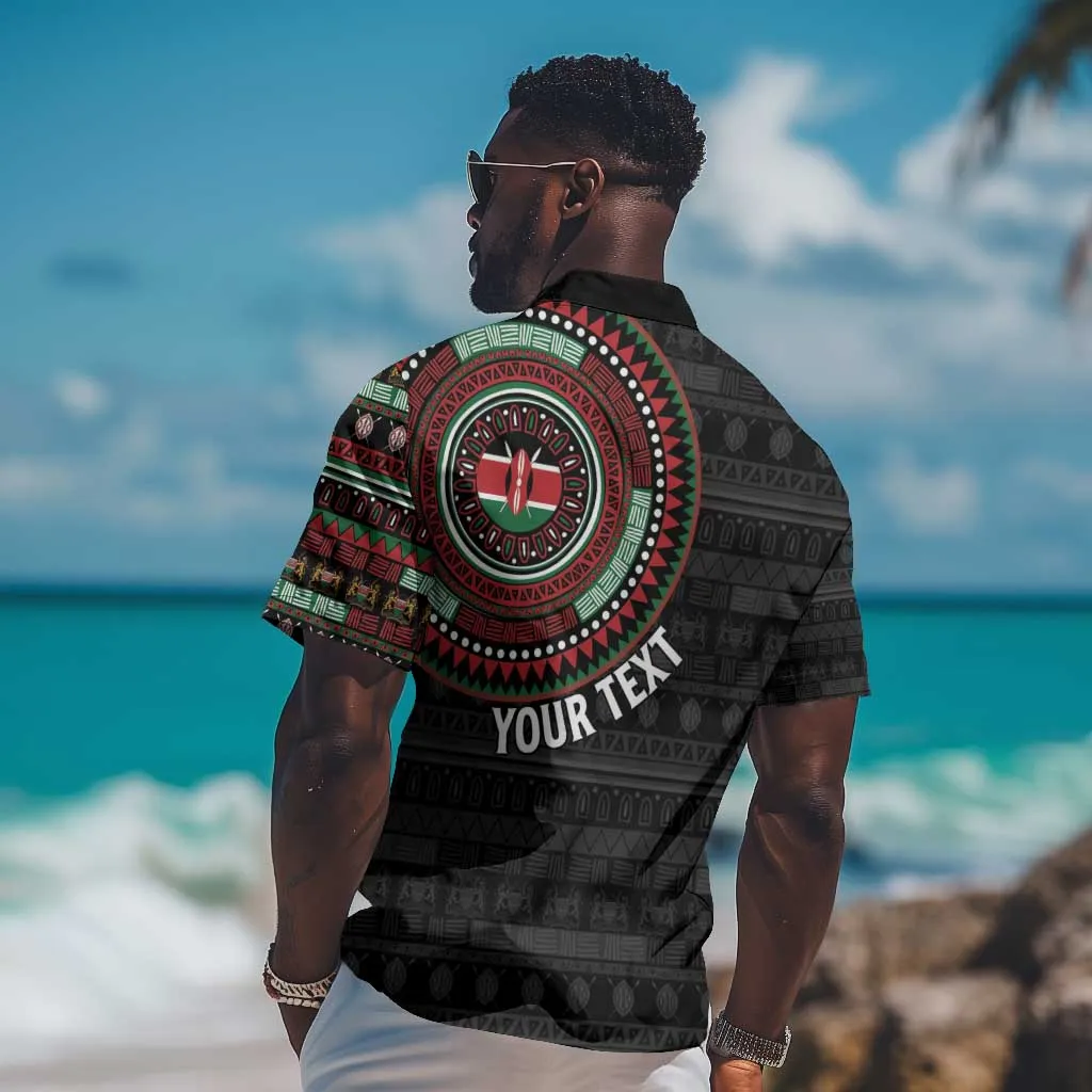 Personalised Kenya African Tribal Pattern Hawaiian Shirt Chest Arm Tattoo LT15