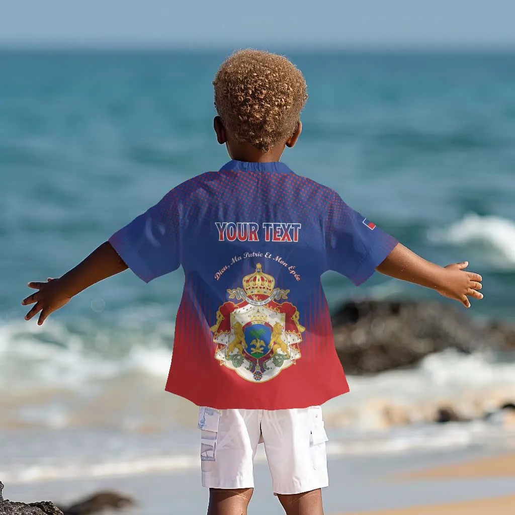 Personalized Anpi an Ayiti Kid Hawaiian Shirt Imperial Coat Of Arms Flag Style LT15