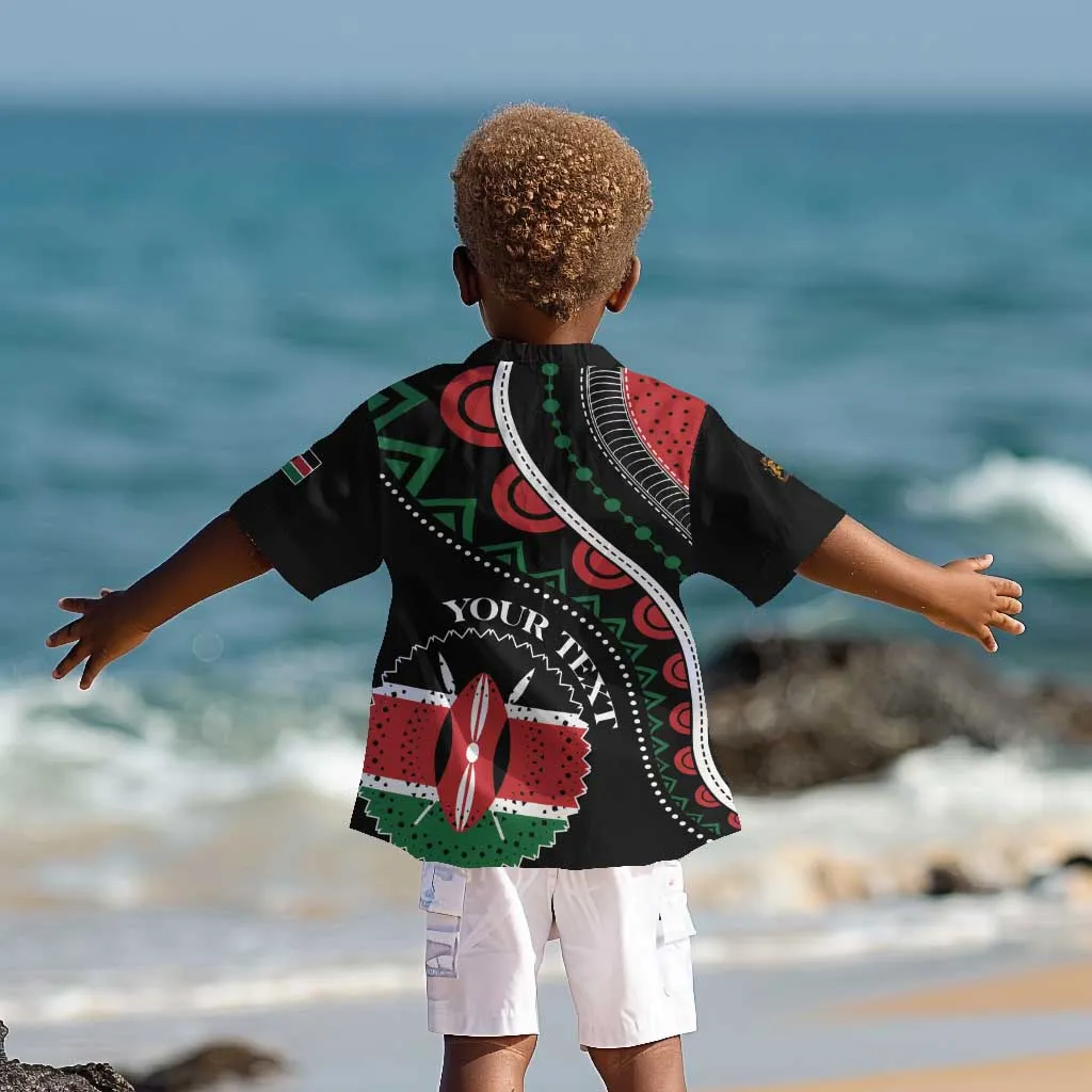 Personalized Kenya Kid Hawaiian Shirt Harambee African Pattern - Coat of Arms Design LT01