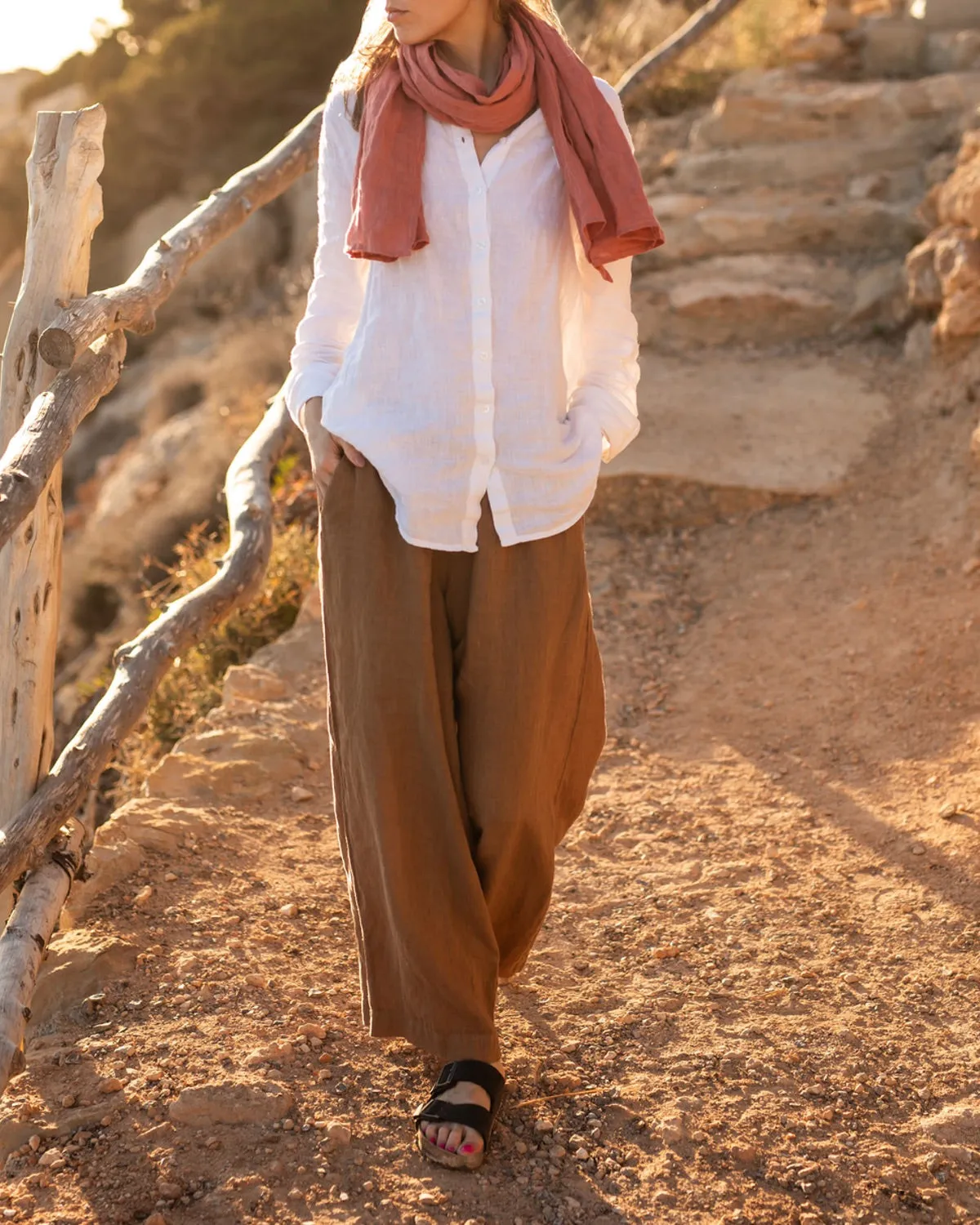 Petra - Linen Shirt in White