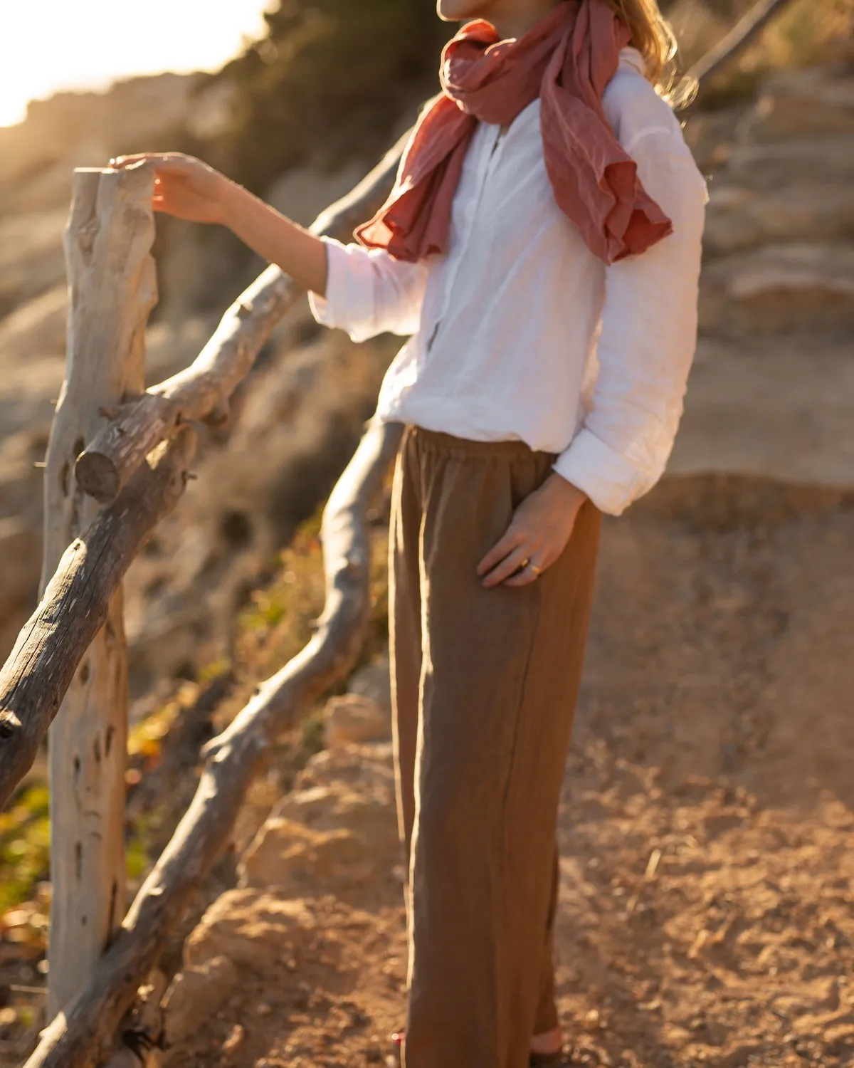 Petra - Linen Shirt in White