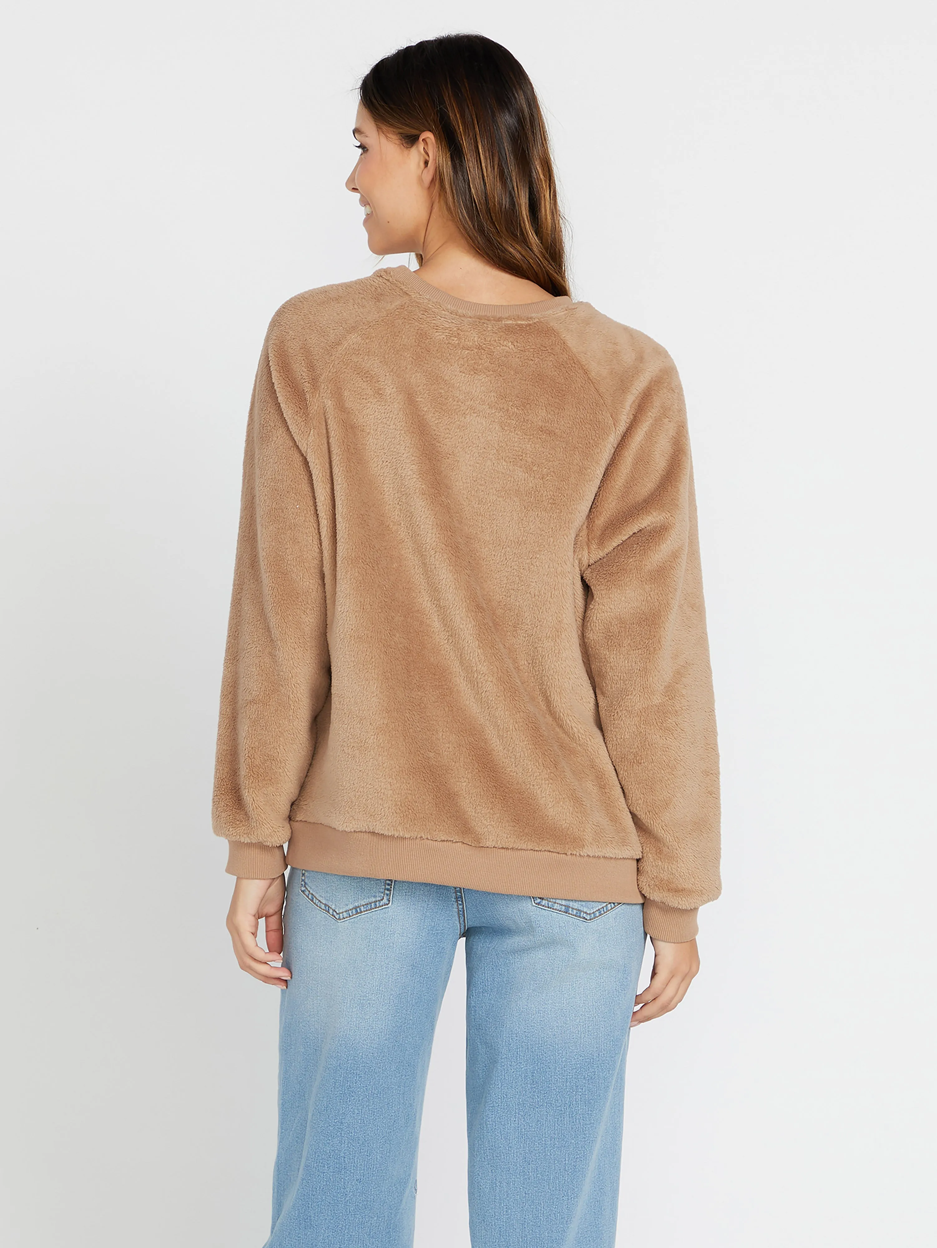 Pheelin Phine Sherpa Sweatshirt - MOCHA