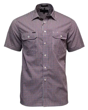 Pilbara Short Sleeve Check Double Pocket Shirt