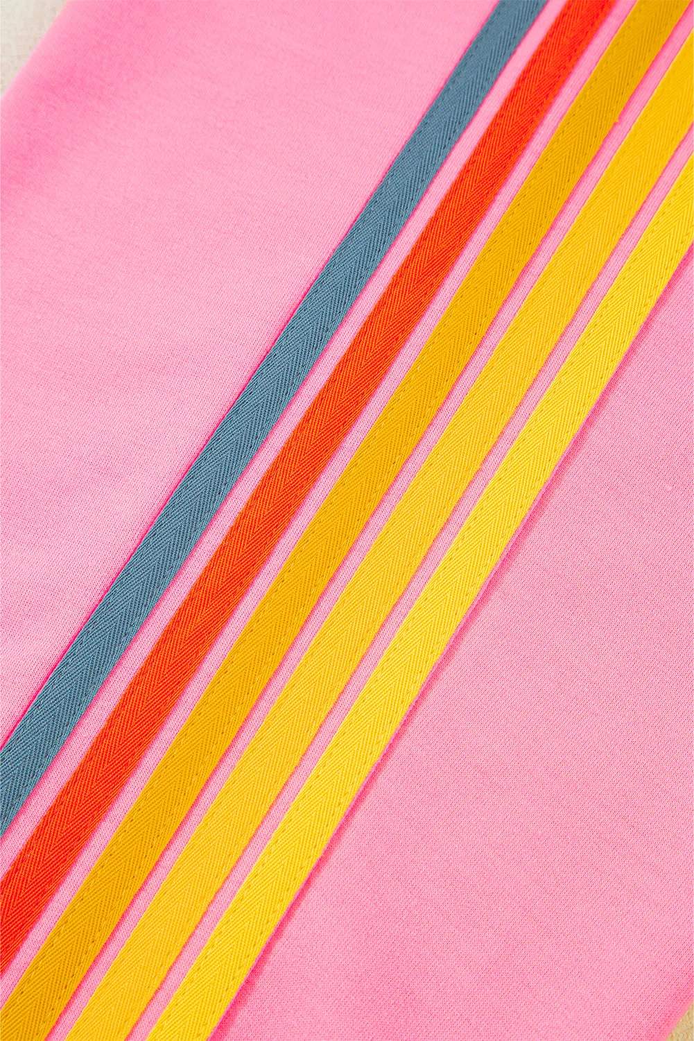 Pink Counting Rainbows High Waist Sweatpants