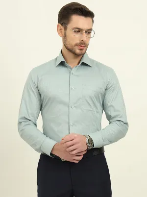 Pista Green Solid Slim Fit Formal Shirt | Metal