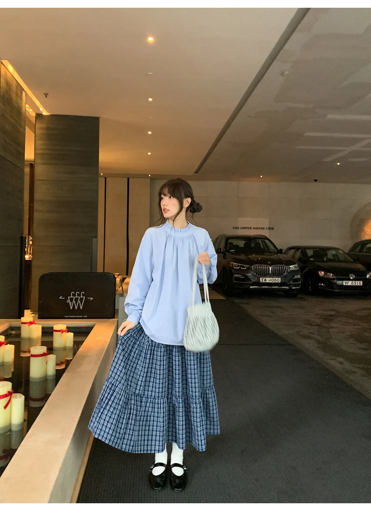 Plaid A-line dress