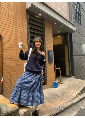 Plaid A-line dress