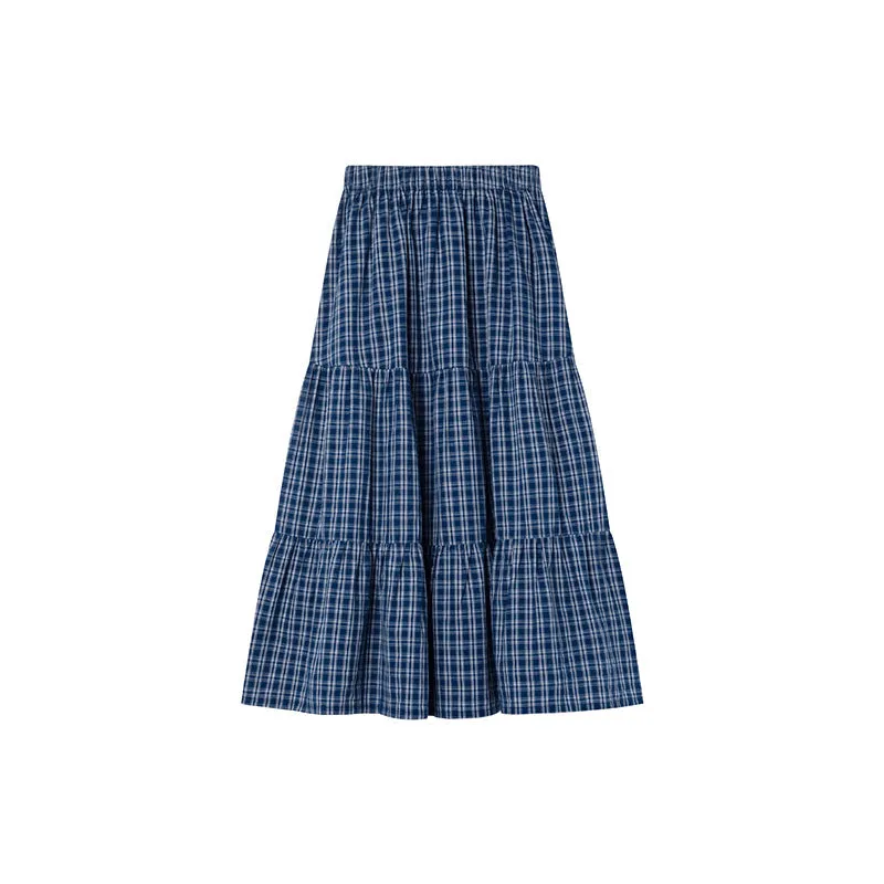 Plaid A-line dress