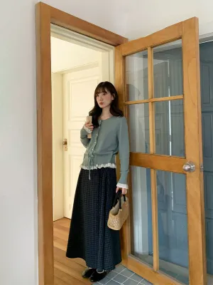 Plaid strap skirt