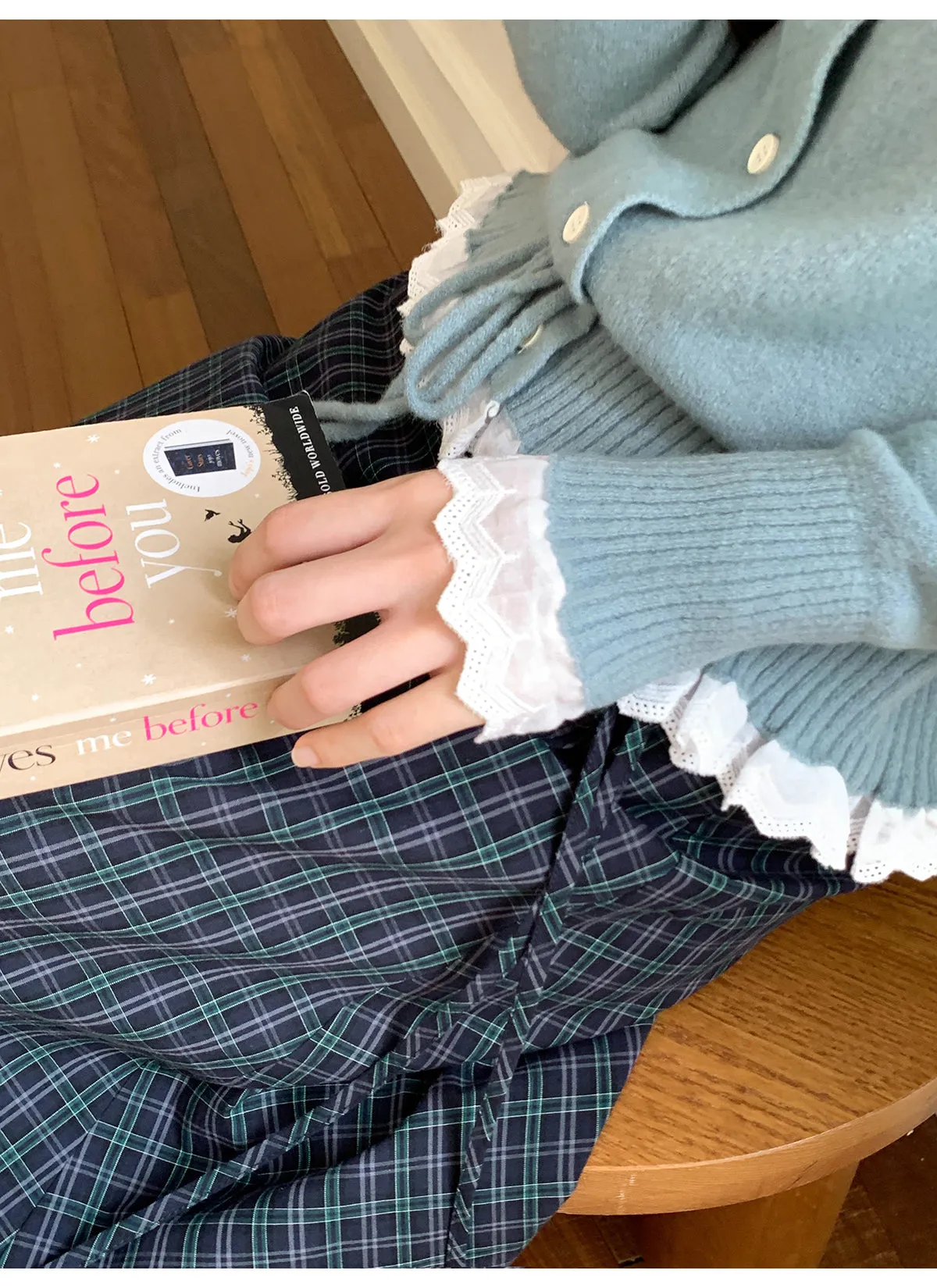 Plaid strap skirt