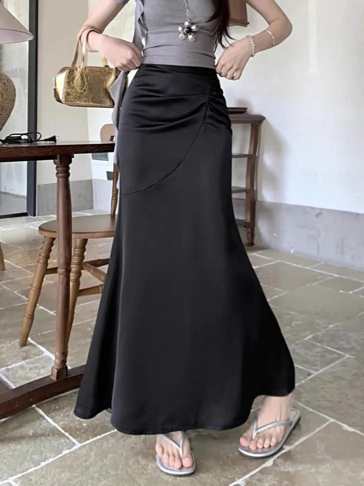 Pleated Apricot Skirt