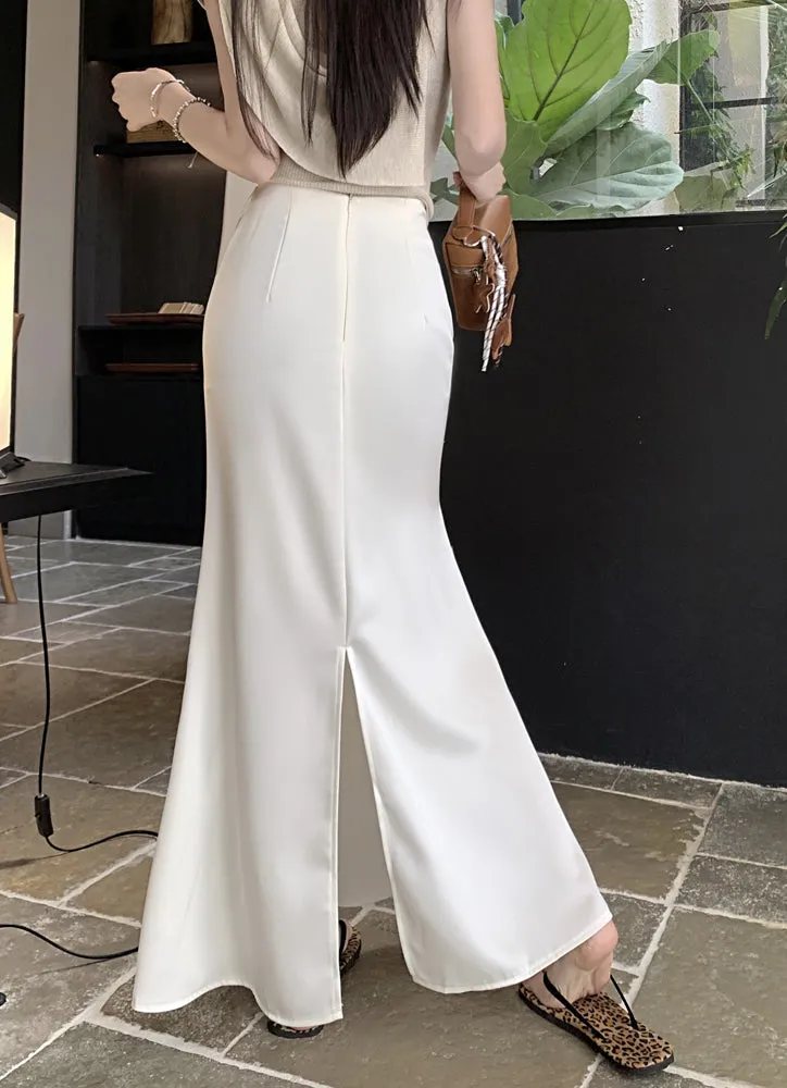 Pleated Apricot Skirt