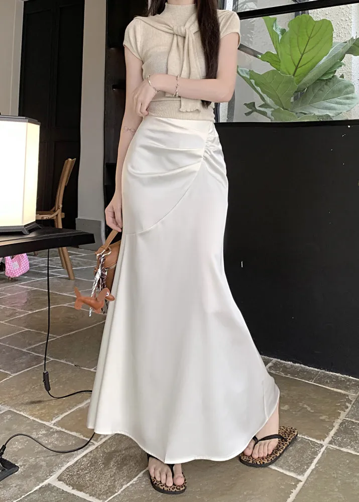 Pleated Apricot Skirt