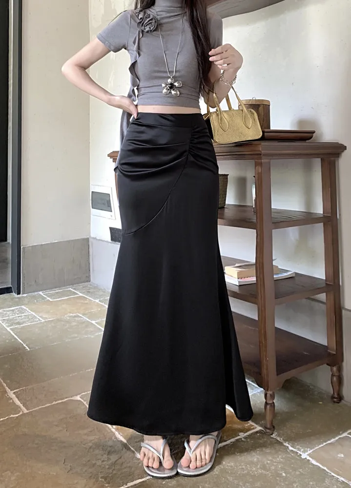 Pleated Apricot Skirt