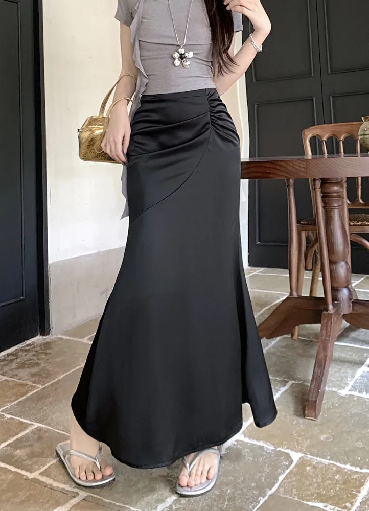 Pleated Apricot Skirt