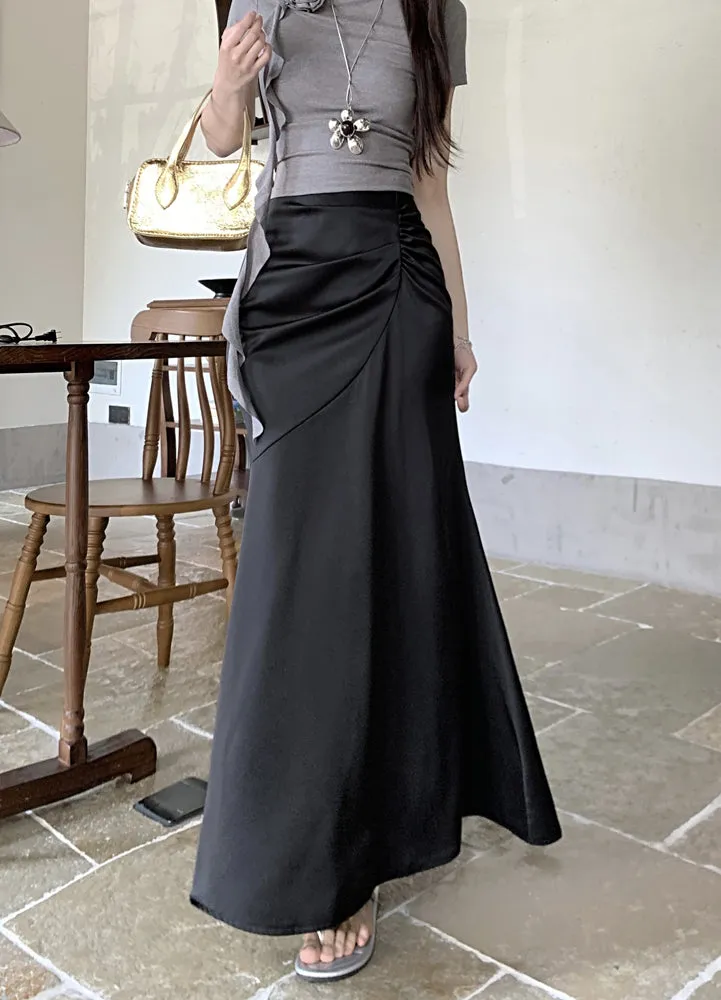 Pleated Apricot Skirt