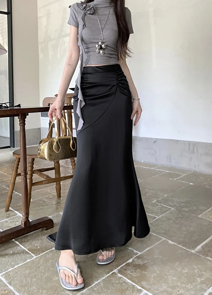Pleated Apricot Skirt