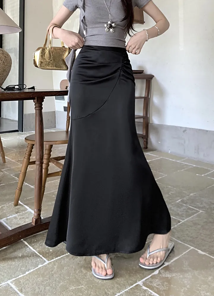 Pleated Apricot Skirt