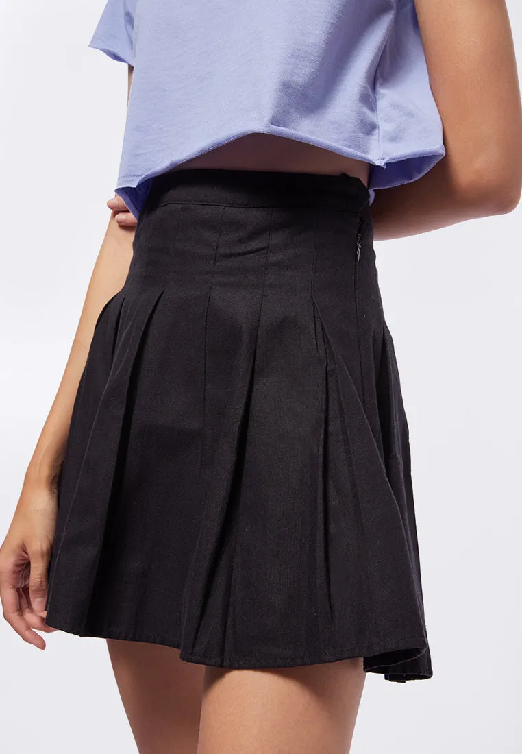 Pleated Mini Skirt